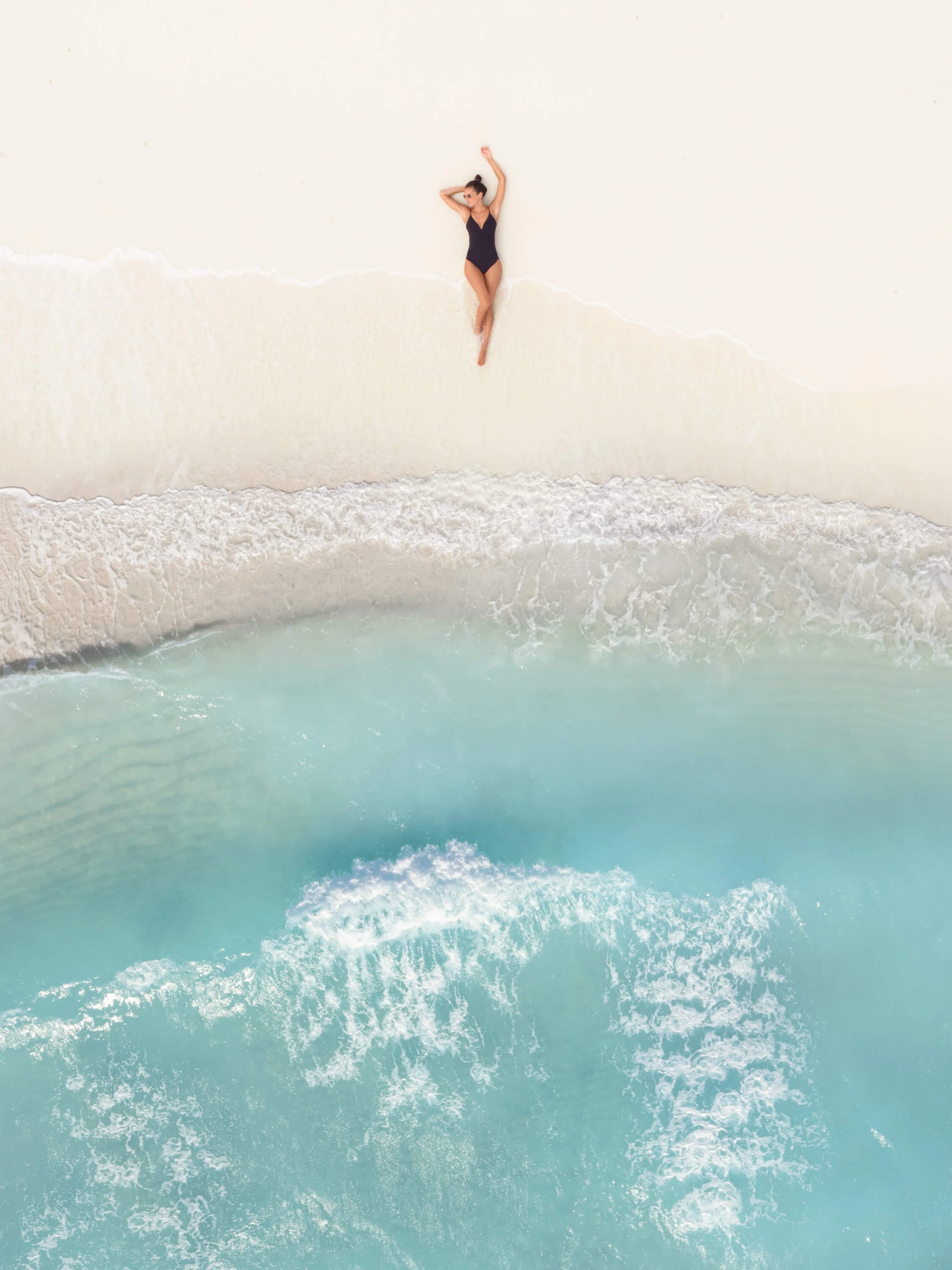 Baa atoll woman on beach - .Here